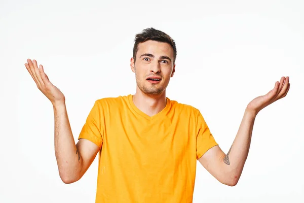 Young Man Disappointed Isolated White Background — Stock Photo, Image