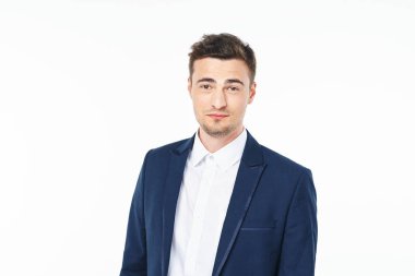Beyaz tenli yakışıklı iş adamı 