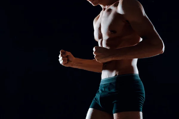 Estúdio Tiro Jovem Atleta Posando — Fotografia de Stock