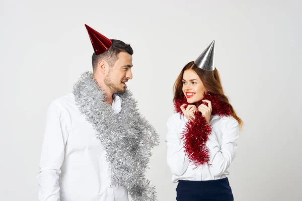 Porträt Eines Jungen Schönen Paares Das Geburtstag Feiert — Stockfoto