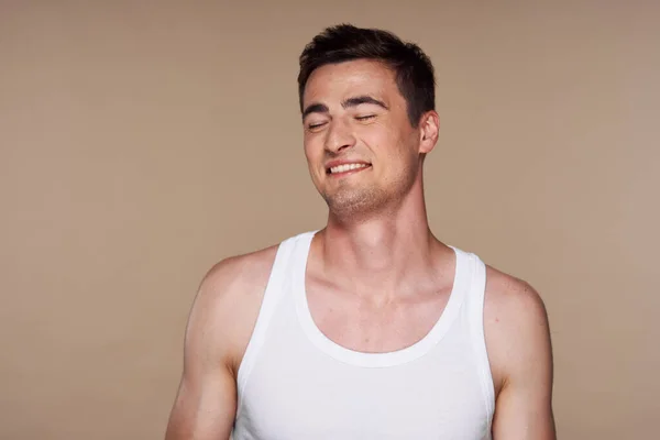 Young Handsome Man Bathroom — Stock Photo, Image