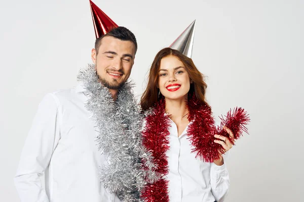 Porträt Eines Jungen Schönen Paares Das Geburtstag Feiert — Stockfoto