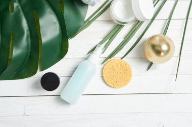 Sabun banyosu aksesuarları için ahşap dekoratif yeşil yaprak kozmetiği