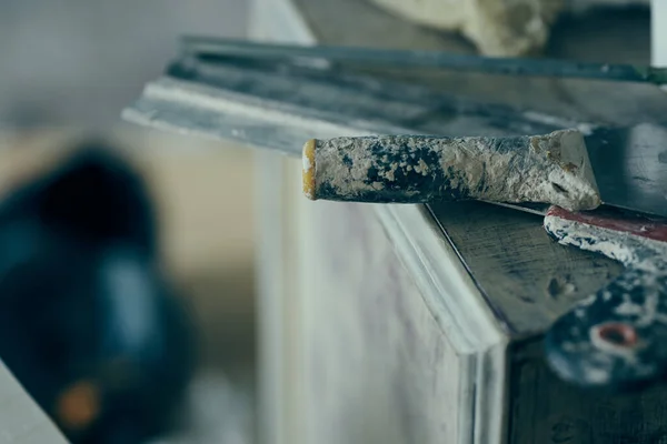 Construção ferramenta de madeira equipamento de carpintaria reparação carpintaria — Fotografia de Stock