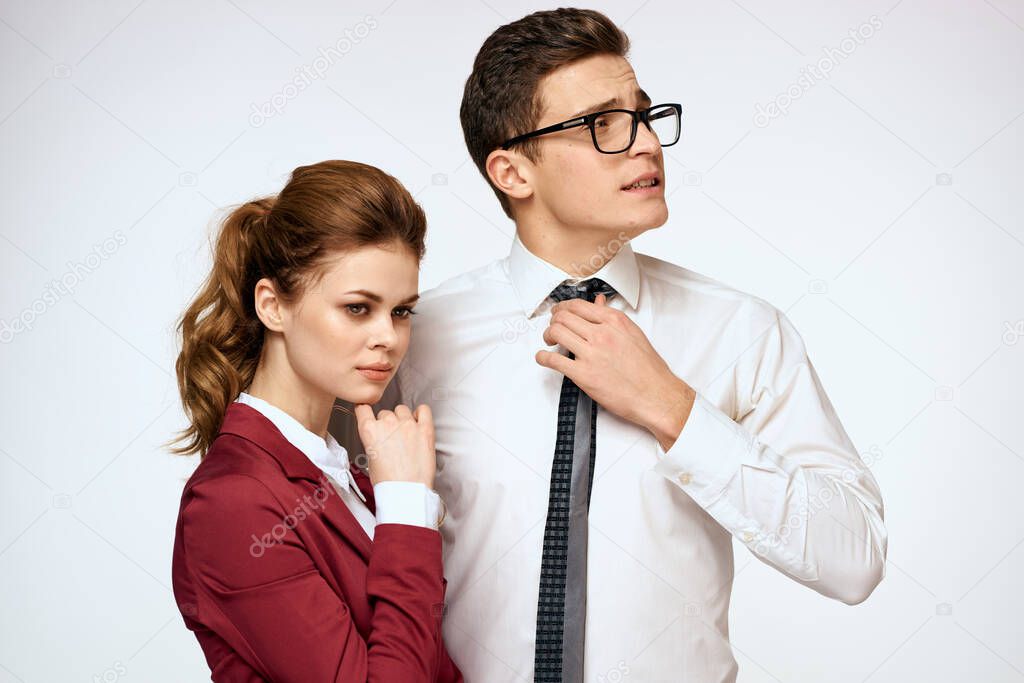 Business men and women work colleagues office team light background