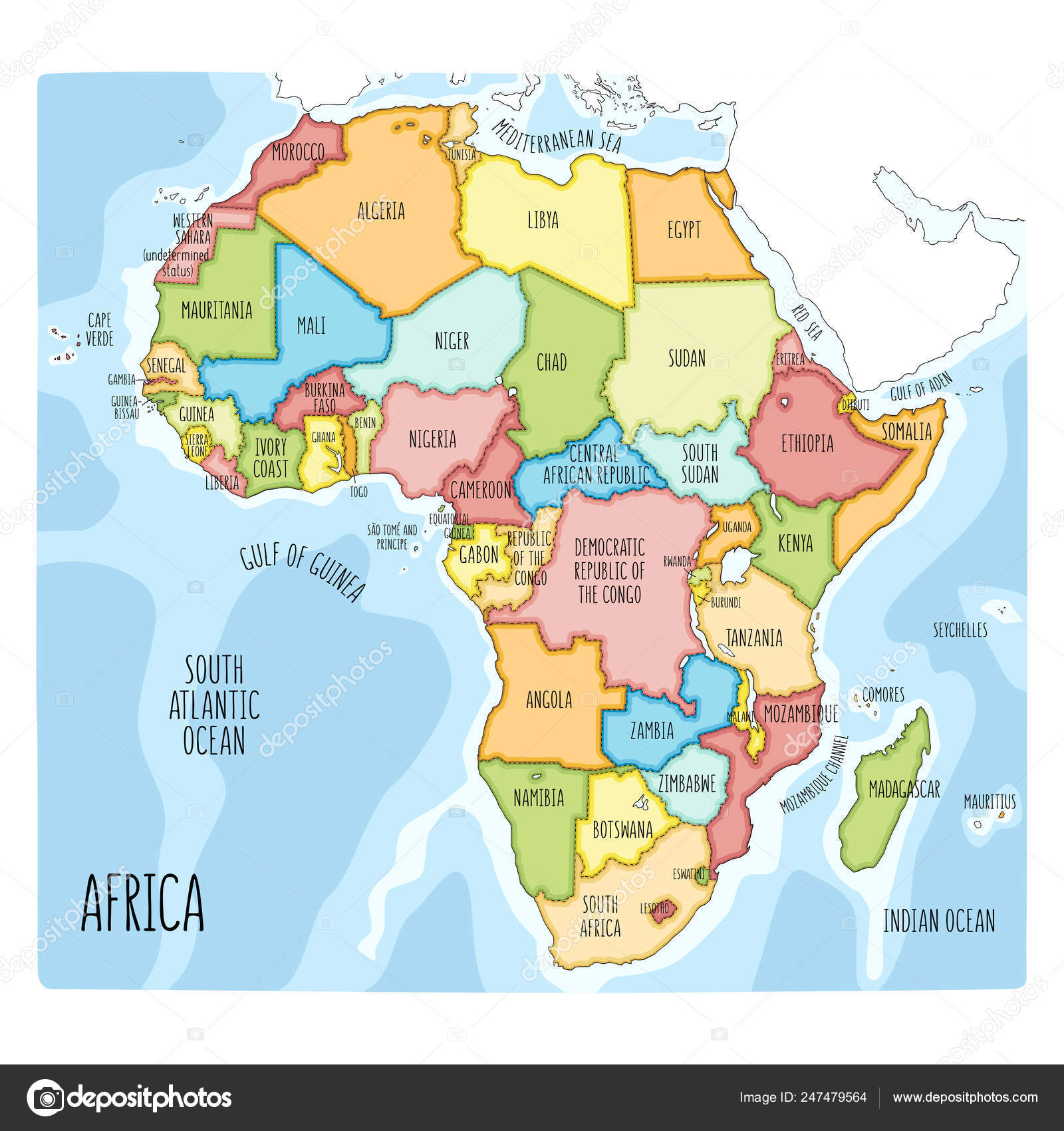 political map of africa