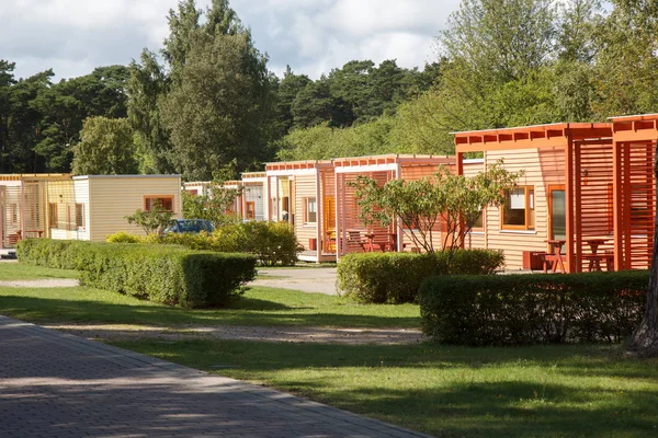 Wooden camping cottages — Stock Photo, Image