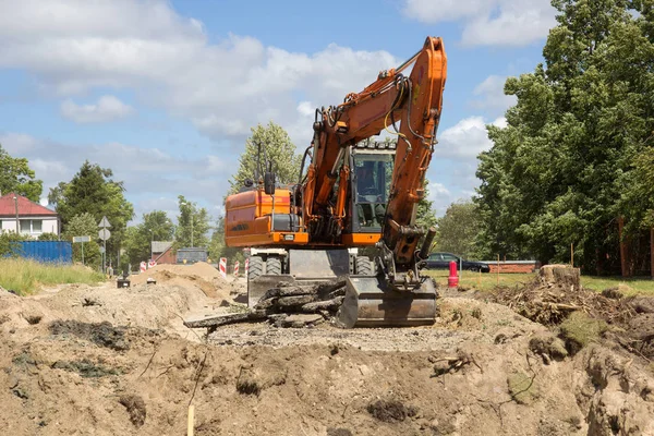 Excavator work on construction site — Stock Photo, Image