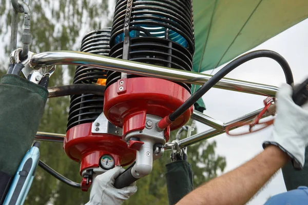 Brenner eines Heißluftballons — Stockfoto