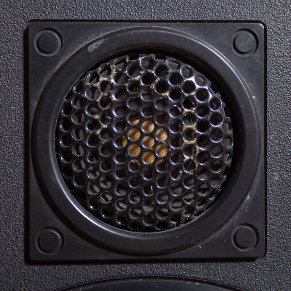 Old loudspeaker tweeter designed to reproduce high frequencies.