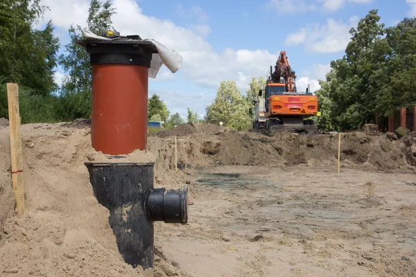 Aanleg van nieuwe straat — Stockfoto