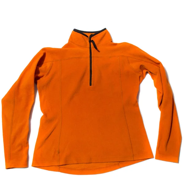 Orange fleece jacket