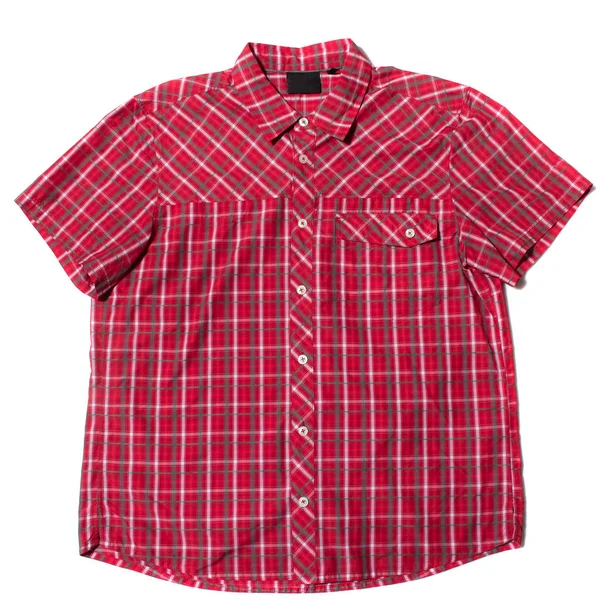 Röd Kortärmad skjorta — Stockfoto