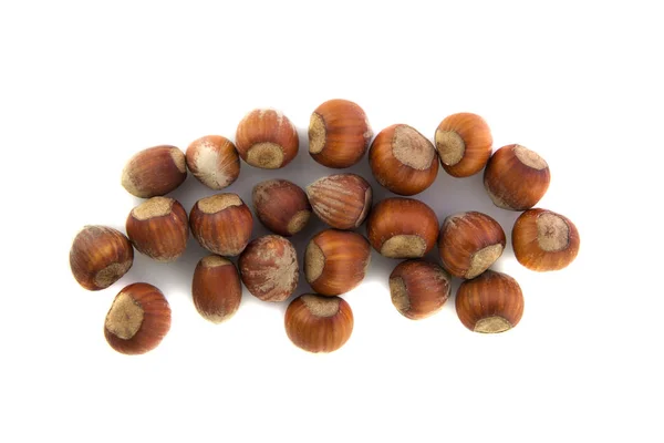 Hazelnuts on white background — Stock Photo, Image
