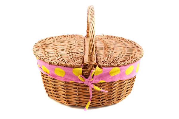 Classic wicker basket — Stock Photo, Image