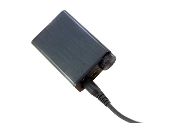 Headphone amplifier on white background — Stok fotoğraf