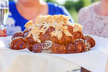 lezzetli düğün ekmek ve tuz misafirler için hazır