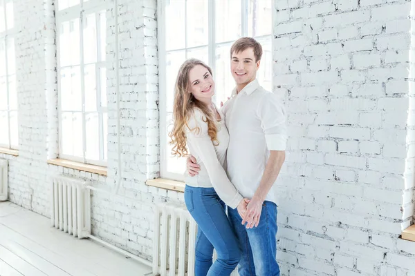 Young Couple Love Couple Supporting Each Other Relying Each Other — Stock Photo, Image