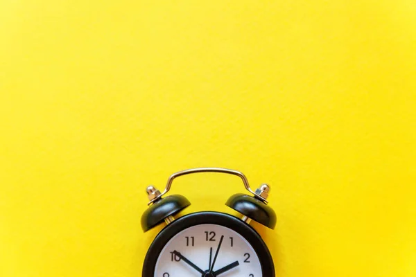 Ringing Twin Bell Vintage Classic Alarm Clock Isolated Yellow Colourful — Stock Photo, Image