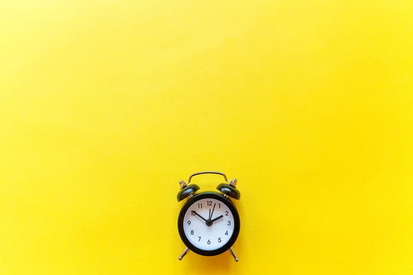 Ringing Twin Bell Vintage Classic Alarm Clock Isolated Yellow Colourful — Stock Photo, Image
