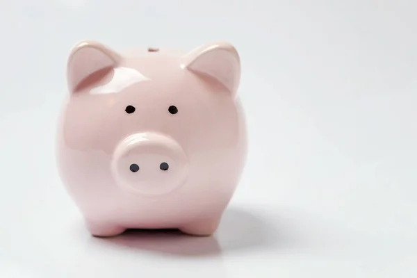 Ροζ Κουμπαράς Απομονωμένος Άσπρο Φόντο Εξοικονόμηση Επενδύσεων Προϋπολογισμού Πλούτο Επαγγελματίες — Φωτογραφία Αρχείου