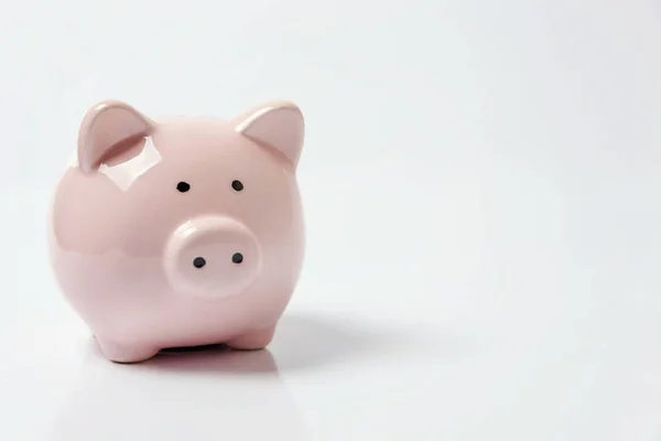 stock image Pink piggy bank isolated on white background. Saving investment budget wealth business retirement, financial, money, banking concept. Copy space