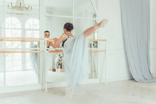 Jeune Danseuse Classique Cours Danse Belle Ballerine Gracieuse Pratique Des — Photo