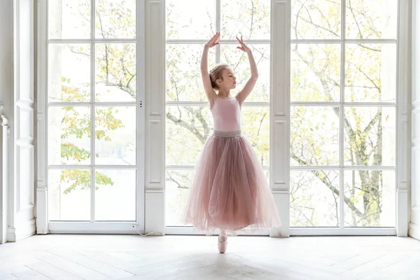 Jeune Danseuse Classique Cours Danse Belle Ballerine Gracieuse Pratique Des — Photo