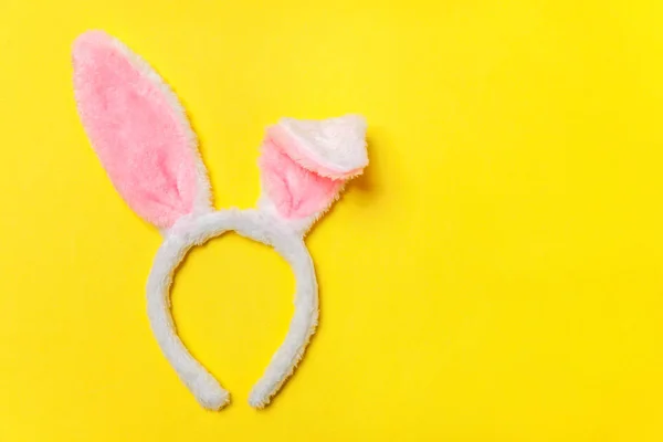 Feliz Concepto Pascua Preparación Para Las Vacaciones Orejas Decorativas Conejo —  Fotos de Stock