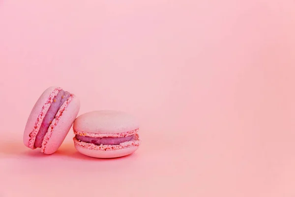 Süße Mandel Bunte Einhorn Rosa Macaron Oder Makronen Dessert Kuchen — Stockfoto