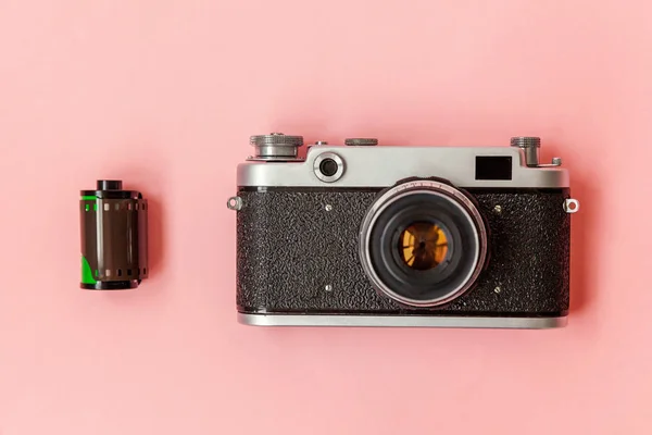 Technologie Entwicklung Hipster Fotograf Hobby Klassische Memory Trip Konzept Vintage — Stockfoto