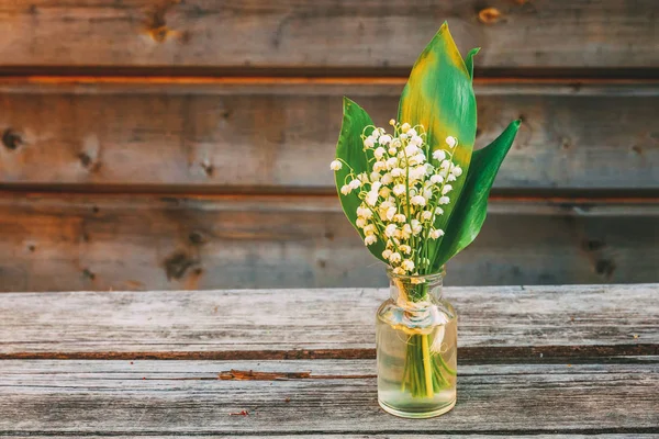 Bukett Blommor Vackra Luktar Blossom Kvistar Lilja Dalen Eller Maj — Stockfoto