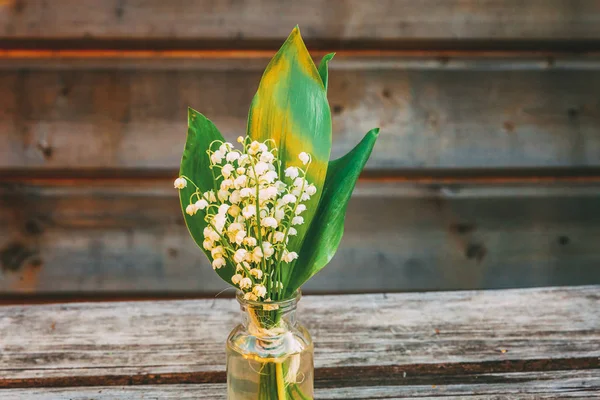 Bukett Blommor Vackra Luktar Blossom Kvistar Lilja Dalen Eller Maj — Stockfoto