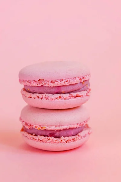 Sweet Almond Colorful Unicorn Pink Macaron Macaroon Dessert Cake Isolated — Stock Photo, Image