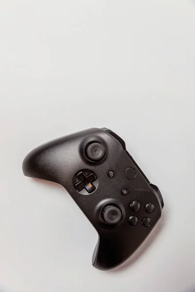 Black joystick on white background — Stock Photo, Image