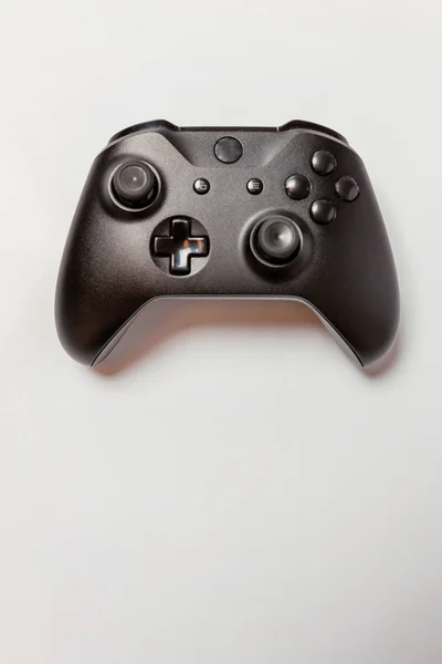 Schwarzer Steuerknüppel auf weißem Hintergrund — Stockfoto