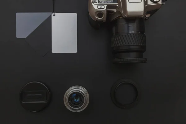 Dsr Kamera Sistemi Olan Fotoğrafçı Işyeri Kamera Temizleme Seti Siyah — Stok fotoğraf