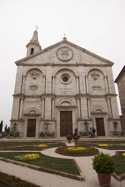 Duomo Santa Maria Assunta Pienza Siena Toscana Italy — Foto Stock