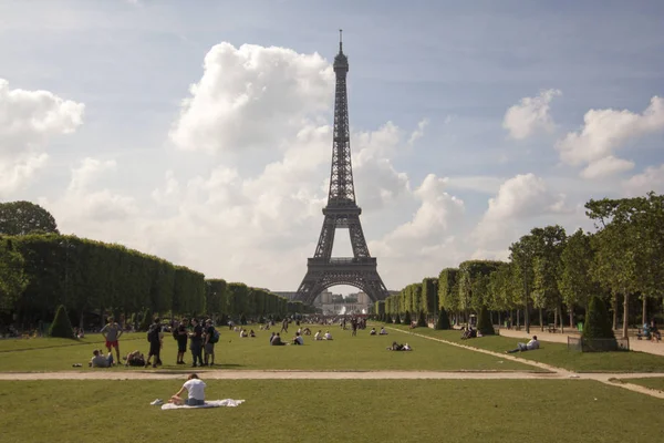 Eiffel Torony Emlékművet Párizs Franciaország — Stock Fotó