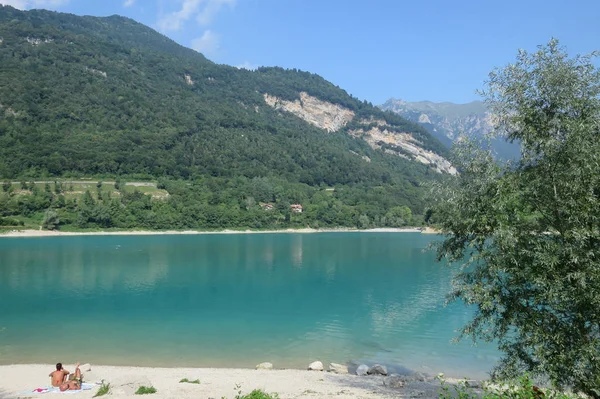 Tenno Jezero Tenno Riva Del Garda Trentino Itálie — Stock fotografie