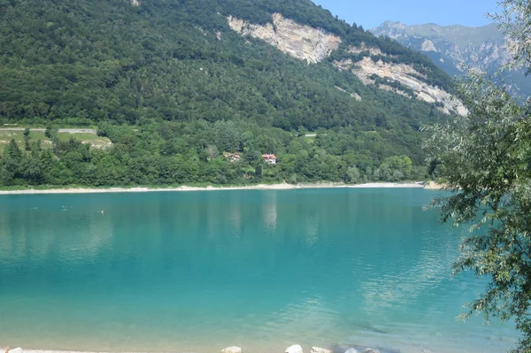 Tenno Jezero Tenno Riva Del Garda Trentino Itálie — Stock fotografie