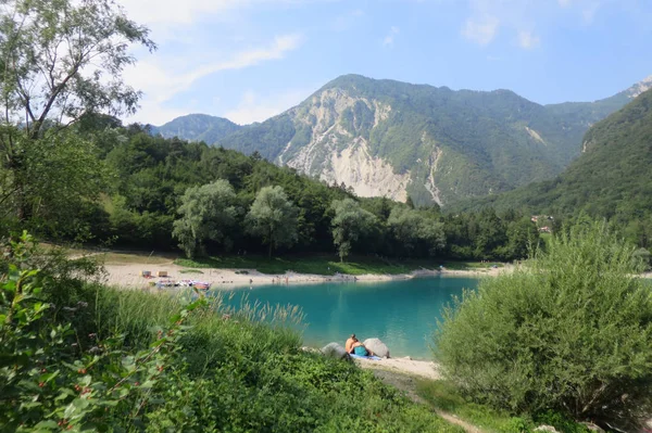 Tenno Jezero Tenno Riva Del Garda Trentino Itálie — Stock fotografie