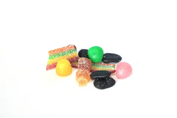 Gummy Candies Various Colors Shapes — Stock Photo, Image