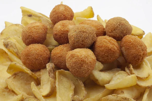 Patate Fritte Fast Food Olive Ascolane — Foto Stock
