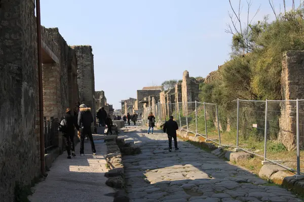 Pompei Napoli Area Archeologica Afreschi Dipinti — Foto Stock