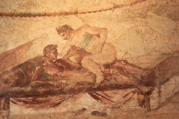 Pompeia Nápoles Área Arqueológica Afreschi Pinturas — Fotografia de Stock