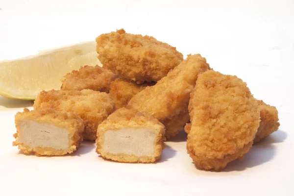 breaded chicken nuggets with packaging