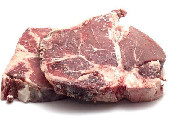 Corte Carne Con Costo Hueso Florentino —  Fotos de Stock