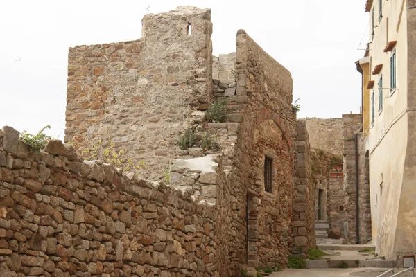 Ilha Giglio Toscana Itália Castelo Centro Histórico — Fotografia de Stock