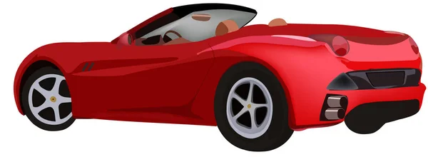 Czerwony samochód sportowy do wyścigów — Wektor stockowy